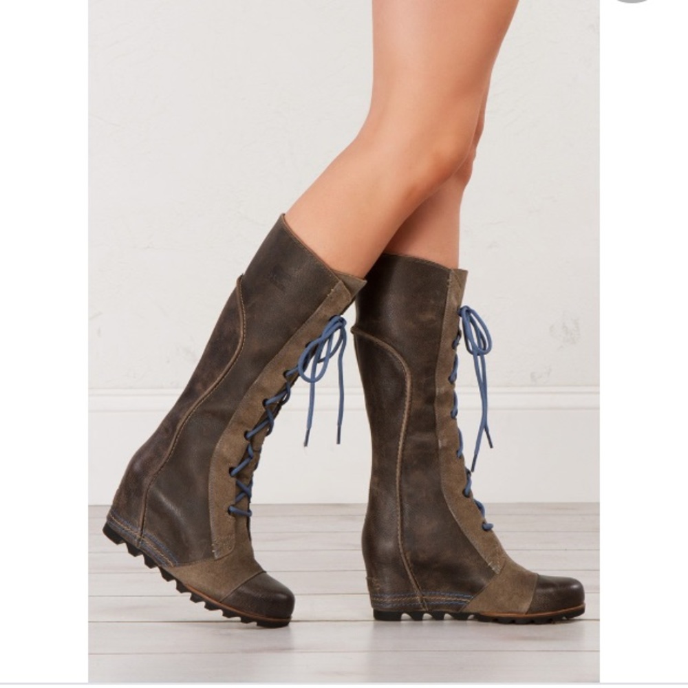 Sorel Cate the Great Tall Wedge Boots, size 7.5